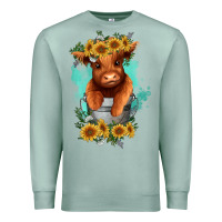Seafoam baby cow in a bucket Premium Sweatshirt - RanaPortraitStore