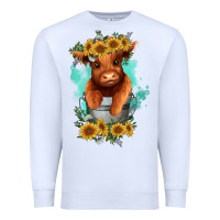 White baby cow in a bucket Premium Sweatshirt - RanaPortraitStore