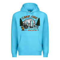 Ocean Blue camp fire squad Premium Hoodie - CowhideDigitalArt