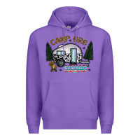 Purple camp fire squad Premium Hoodie - CowhideDigitalArt