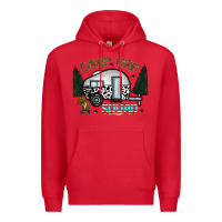 Red camp fire squad Premium Hoodie - CowhideDigitalArt