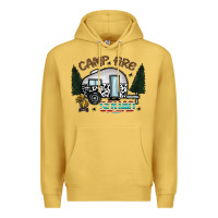 Antique Gold camp fire squad Premium Hoodie - CowhideDigitalArt