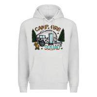 Dove Grey camp fire squad Premium Hoodie - CowhideDigitalArt