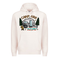 Pale Pink camp fire squad Premium Hoodie - CowhideDigitalArt