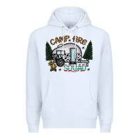 White camp fire squad Premium Hoodie - CowhideDigitalArt