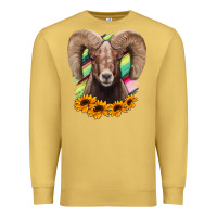 Antique Gold bighorn sheep Premium Sweatshirt - RanaPortraitStore