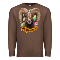 Chestnut bighorn sheep Premium Sweatshirt - RanaPortraitStore