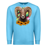 Ocean Blue bighorn sheep Premium Sweatshirt - RanaPortraitStore