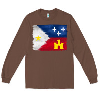 Chestnut louisiana flag background Long Sleeve Tee - BarkalooDesign