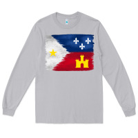Moon Dust louisiana flag background Long Sleeve Tee - BarkalooDesign