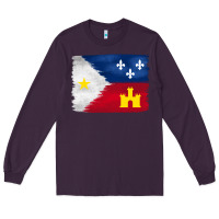 Plum louisiana flag background Long Sleeve Tee - BarkalooDesign