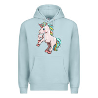 Blue Mist cute unicorn Premium Hoodie - FaDigitalArtStudio