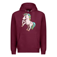 Burgundy cute unicorn Premium Hoodie - FaDigitalArtStudio