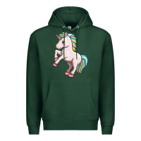 Sports Green cute unicorn Premium Hoodie - FaDigitalArtStudio