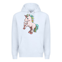 White cute unicorn Premium Hoodie - FaDigitalArtStudio