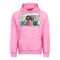 Fuchsia Pink peace out school Urban Hoodie - JahusDesignShop