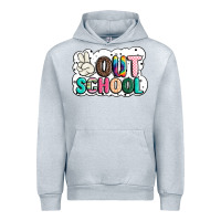 Heather Grey peace out school Urban Hoodie - JahusDesignShop