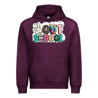 Mauve Wine peace out school Urban Hoodie - JahusDesignShop