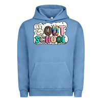 Pigment Pebble Blue peace out school Urban Hoodie - JahusDesignShop
