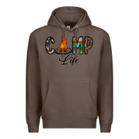 Coffee camp life Premium Hoodie - CowhideDigitalArt