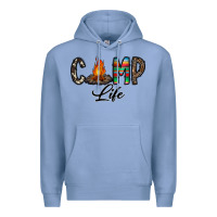 Colony Blue camp life Premium Hoodie - CowhideDigitalArt