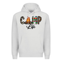 Dove Grey camp life Premium Hoodie - CowhideDigitalArt
