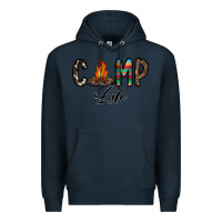 Navy camp life Premium Hoodie - CowhideDigitalArt