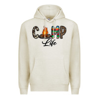 Oatmeal Heather camp life Premium Hoodie - CowhideDigitalArt