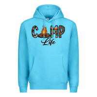Ocean Blue camp life Premium Hoodie - CowhideDigitalArt