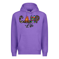 Purple camp life Premium Hoodie - CowhideDigitalArt