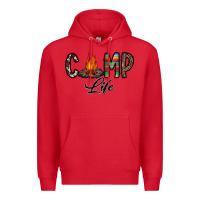 Red camp life Premium Hoodie - CowhideDigitalArt