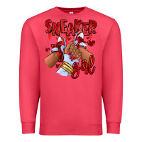 Cardinal red sneaker girl afro woman Premium Sweatshirt - RanaPortraitStore