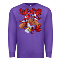 Purple red sneaker girl afro woman Premium Sweatshirt - RanaPortraitStore