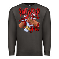 Smoke red sneaker girl afro woman Premium Sweatshirt - RanaPortraitStore
