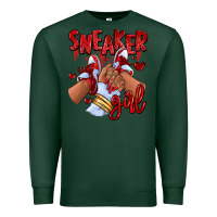 Sports Green red sneaker girl afro woman Premium Sweatshirt - RanaPortraitStore