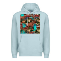 Blue Mist hunting deer american flag seamless pattern Premium Hoodie - HRA Design Shop