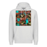 Dove Grey hunting deer american flag seamless pattern Premium Hoodie - HRA Design Shop