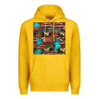 Lemon hunting deer american flag seamless pattern Premium Hoodie - HRA Design Shop