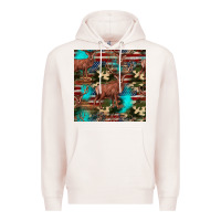 Pale Pink hunting deer american flag seamless pattern Premium Hoodie - HRA Design Shop