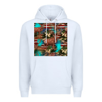 White hunting deer american flag seamless pattern Premium Hoodie - HRA Design Shop