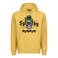 Antique Gold spooky mama skull Premium Hoodie - RanaPortraitStore