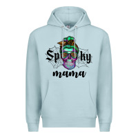 Blue Mist spooky mama skull Premium Hoodie - RanaPortraitStore