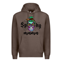 Coffee spooky mama skull Premium Hoodie - RanaPortraitStore