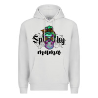 Dove Grey spooky mama skull Premium Hoodie - RanaPortraitStore