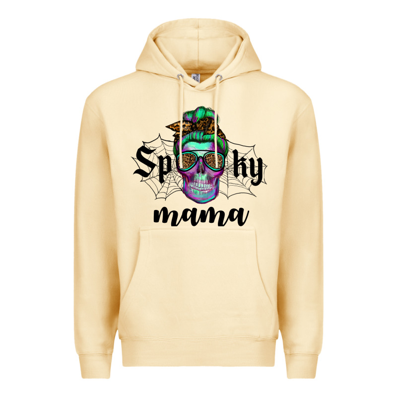 Spooky Mama Skull Premium Hoodie by RanaPortraitStore | Teevron