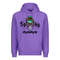 Purple spooky mama skull Premium Hoodie - RanaPortraitStore