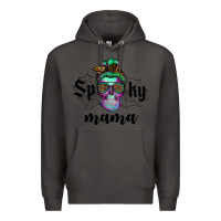 Smoke spooky mama skull Premium Hoodie - RanaPortraitStore