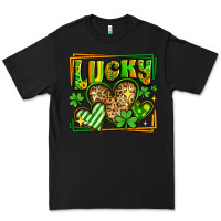 Black lucky st patricks day hearts Premium Tee - LillyAllenDesigns
