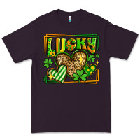 Plum lucky st patricks day hearts Premium Tee - LillyAllenDesigns