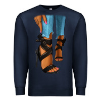 Navy black heels black fashion girl Premium Sweatshirt - RanaPortraitStore